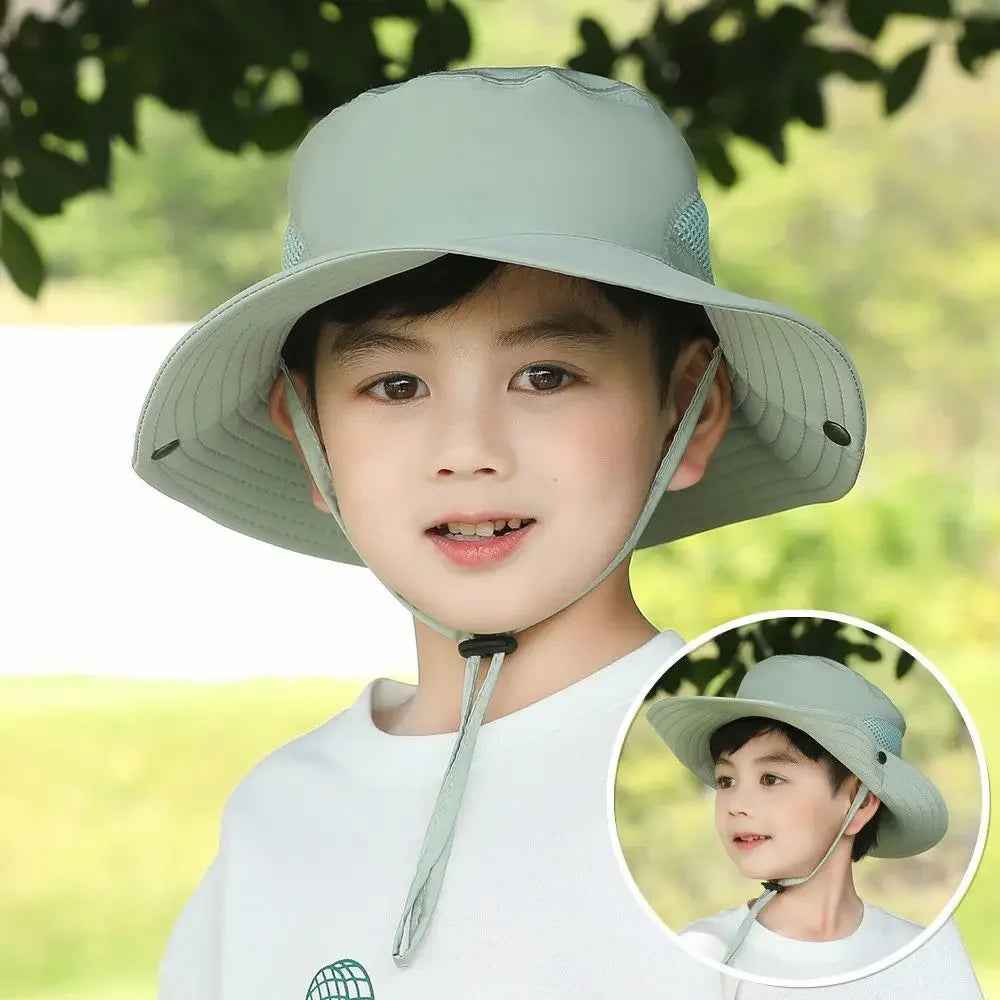 Summer Sun Hat with Full Neck Cover – Cool, Comfy & Cute for Outdoor Play! - ThiGui