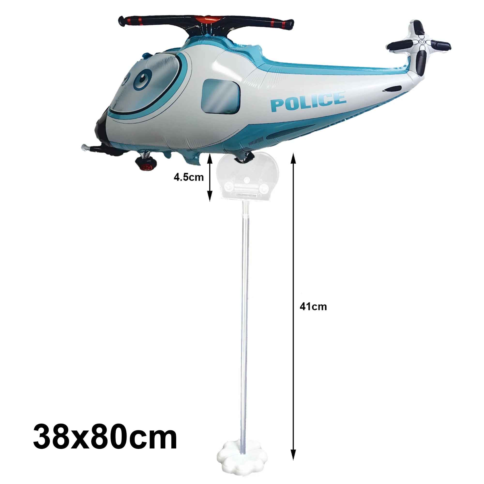 🚓Zoom into Action! Police Car Birthday Balloon Set for Little Heroes Turning 4, 5 or 6! - ThiGui