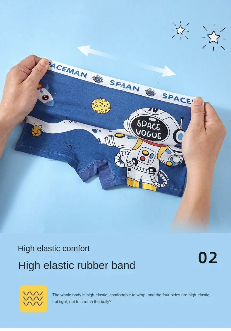 🩲🧒 Cotton Cartoon Boxer Set – Soft, Breathable & Perfect for Little Movers! 🌟🧺 - ThiGui