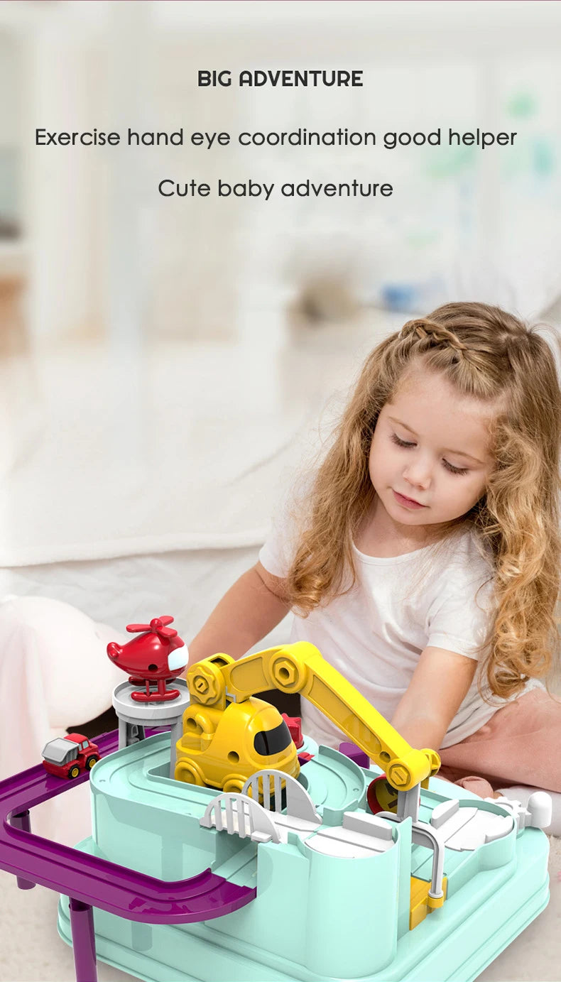 🚀🚗 Adventure Track Playset – Action-Packed Fun for Curious Kids! 🐒🛤️ - ThiGui