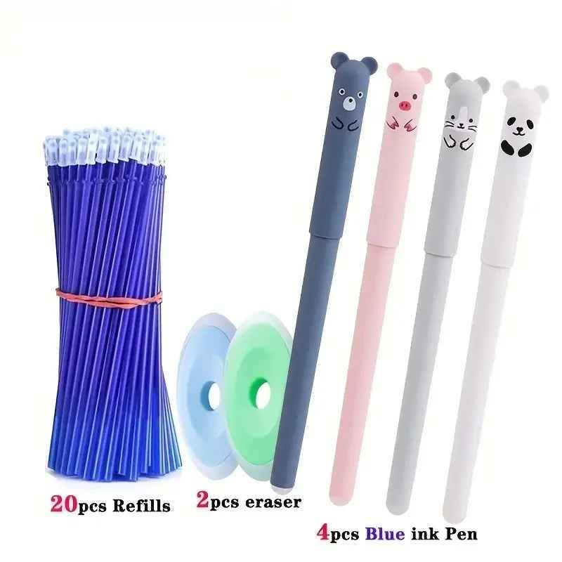 🖊️ Kawaii Capybara & Unicorn Erasable Gel Pens – Adorable Writing Fun for Kids - ThiGui