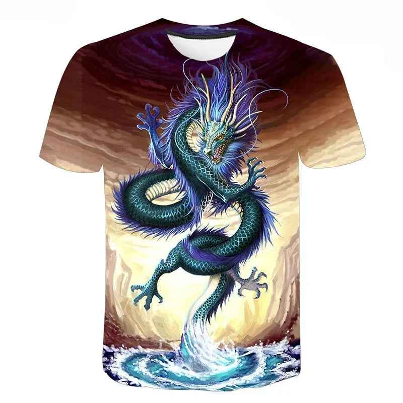 👕Roaring Style! 3D Dragon T-Shirt for Little Adventurers - ThiGui