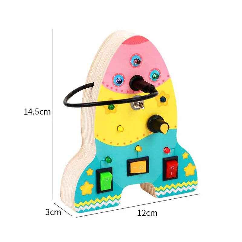 🌳Ultimate Montessori Busy Board – Light-Up Steering Wheel Fun for Curious Little Explorers! - ThiGui