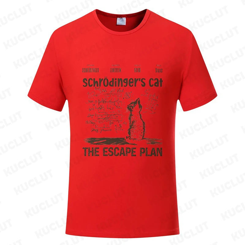 😼 Cool Cat Escape Plan T-Shirt – Geeky Style for Boys Who Dare to Stand Out 🖤 - ThiGui