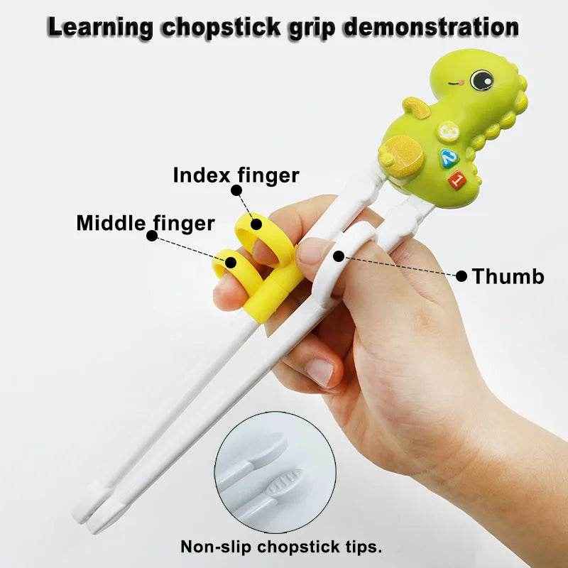 🥢 Dine Like a Dino – Chopstick Training Made Easy (and Fun!) for Little Hands - ThiGui