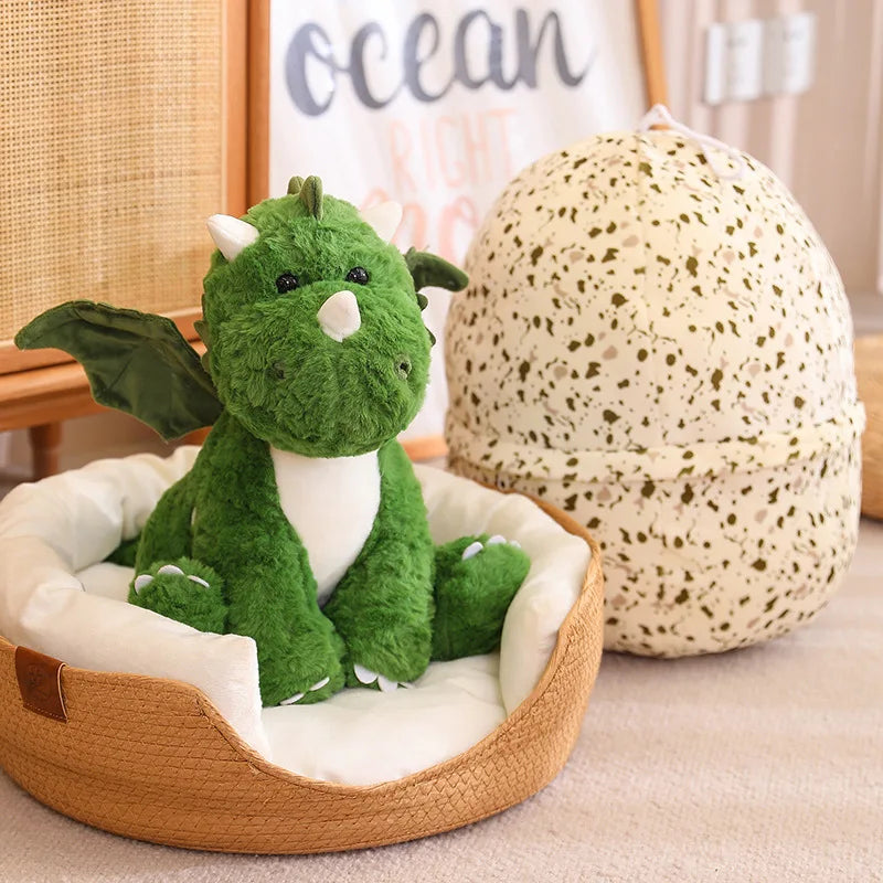 🦕 From Egg to Snuggle – Magical Dinosaur Plush for Roaring Cuddles! 💚🥚 - ThiGui