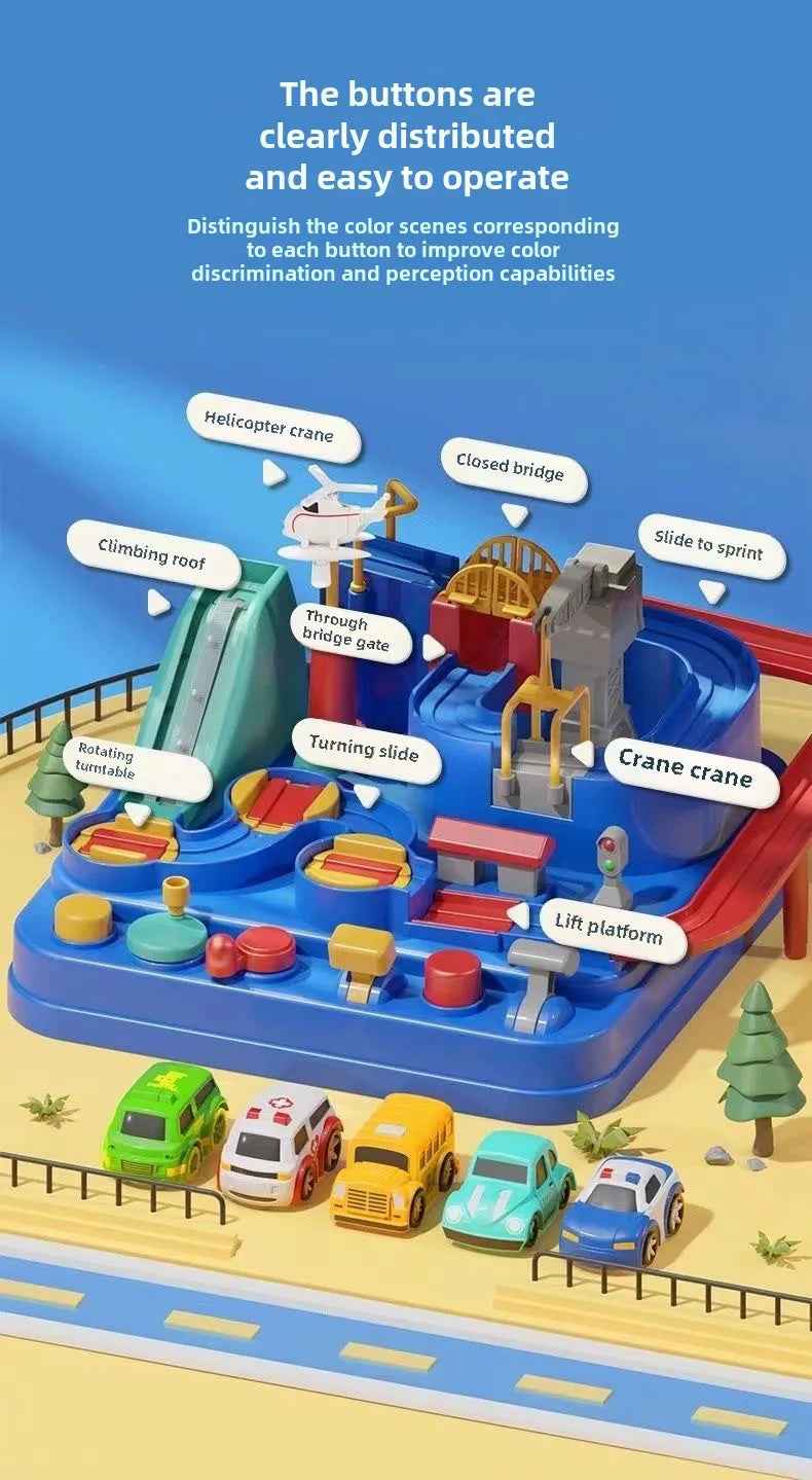 🚂 Adventure on Track – Rail Car Puzzle Toy with Rockets, Animals & Brainy Twists! 🧩🚀 - ThiGui