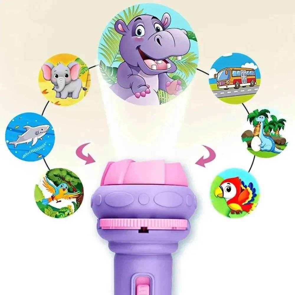 🛏️Cartoon Story Projector Flashlight for Boys with 80 Magical Bedtime Patterns - ThiGui