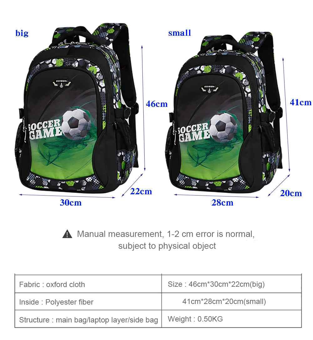 ⚽ Trendy Football & Anime Backpack – A Hit With Boys Aged 6–12! 🎒🔥 - ThiGui