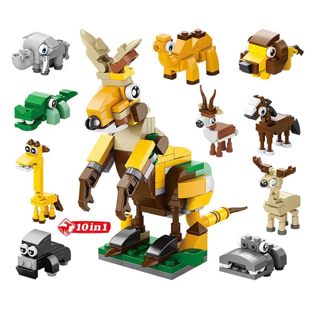 🧱 Animal World Building Blocks – 10-in-1 Fun with Bricks, Beaks & Paws! 🦁🐘🐟 - ThiGui