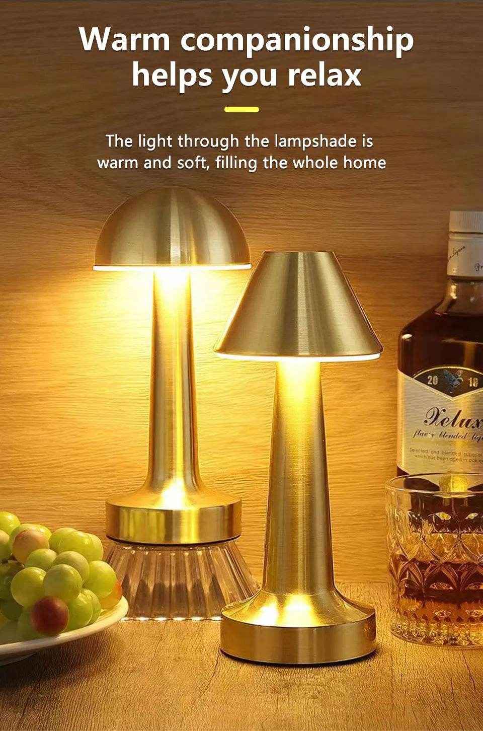 ✨ Touch, Glow & Go – Chic Rechargeable LED Table Lamp for Cosy Corners & Bedtime Calm - ThiGui