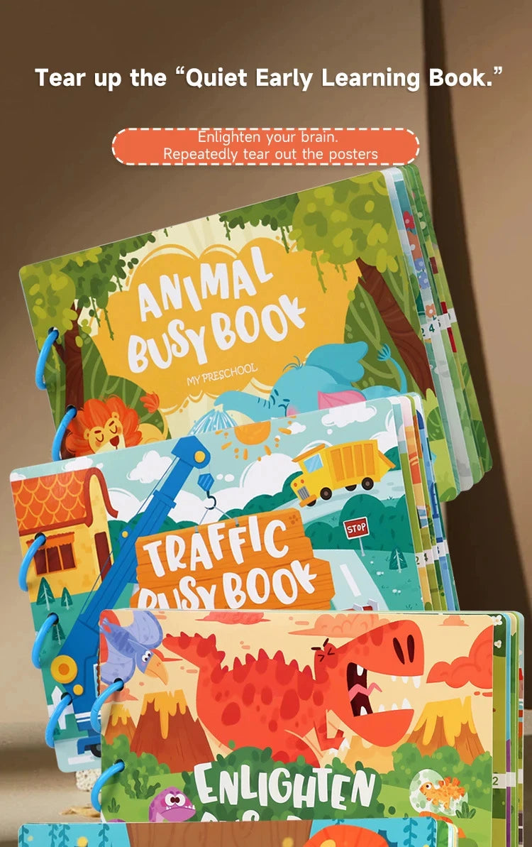 📘 My First Montessori Busy Book – Hands-On Learning Fun for Little Minds! 🧠✨ - ThiGui