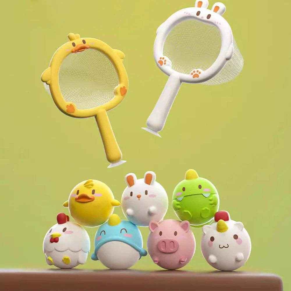 🐳LED Light Up Toys Baby Cute Animals Bath Toy Swimming Water Soft Rubber Float Induction Luminous Duck for Kids Play Funny Gifts - ThiGui