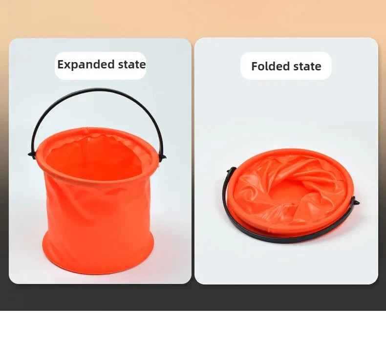 🎣 Handy Folding Bucket for Busy Days – Perfect for Fishing, Car Washes, and More! 🎣 - ThiGui