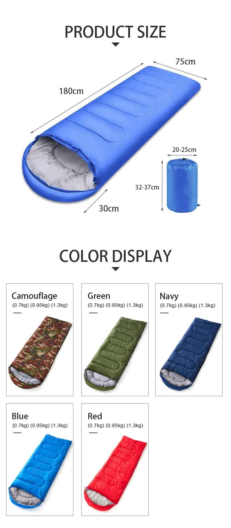 🏕️ Toasty Nights, Happy Campers! – Kids’ Hooded Sleeping Bag 🌙🧸 - ThiGui