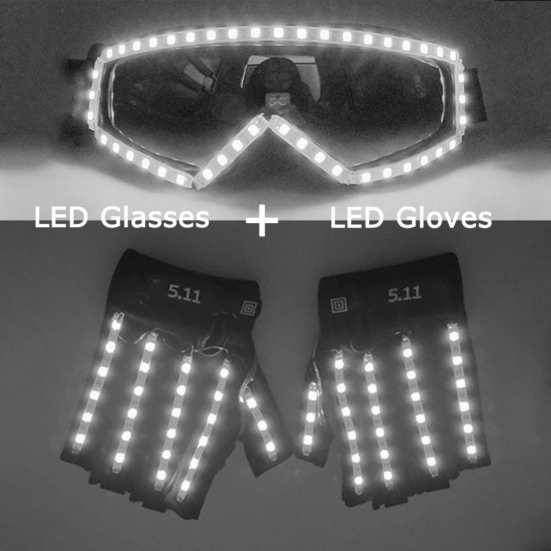 🧤 LED Glow Glasses + Gloves ✨ | Dance, Dazzle & Shine at Every Party! 🕺💡 - ThiGui