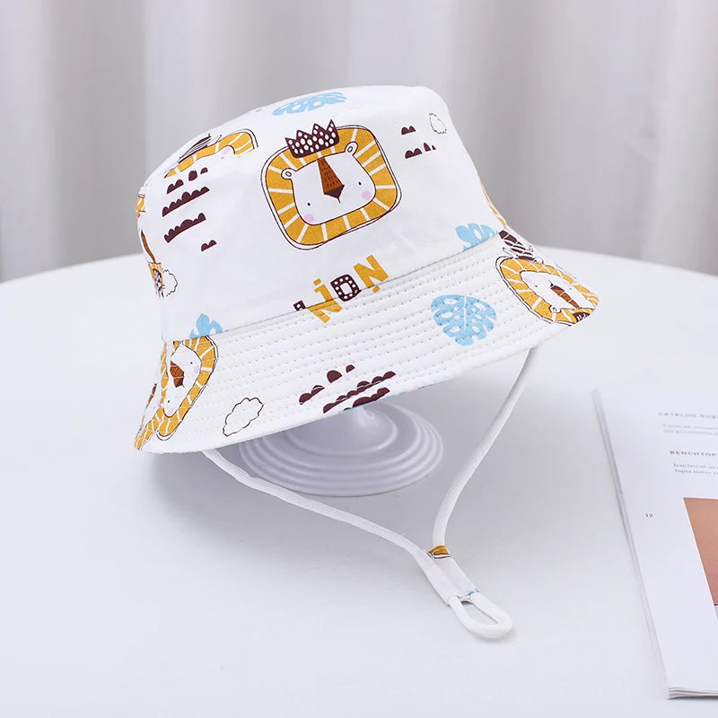 🌞 Sunshine-Ready! Adorable Cartoon Bucket Hat for Babies & Toddlers 🧢🦕 - ThiGui