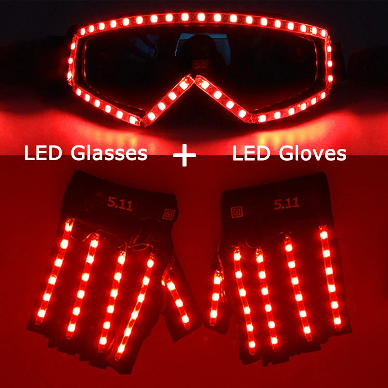 🧤 LED Glow Glasses + Gloves ✨ | Dance, Dazzle & Shine at Every Party! 🕺💡 - ThiGui