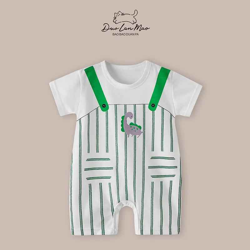 🍼 Baby’s First Summer Style – Soft Cartoon Rompers for Boys & Girls! - ThiGui