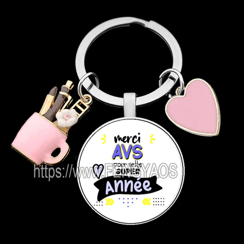 🧡 Merci Keychain – A Lovely Little Thank You for Amazing Teachers & Classroom Heroes! 🎁 - ThiGui