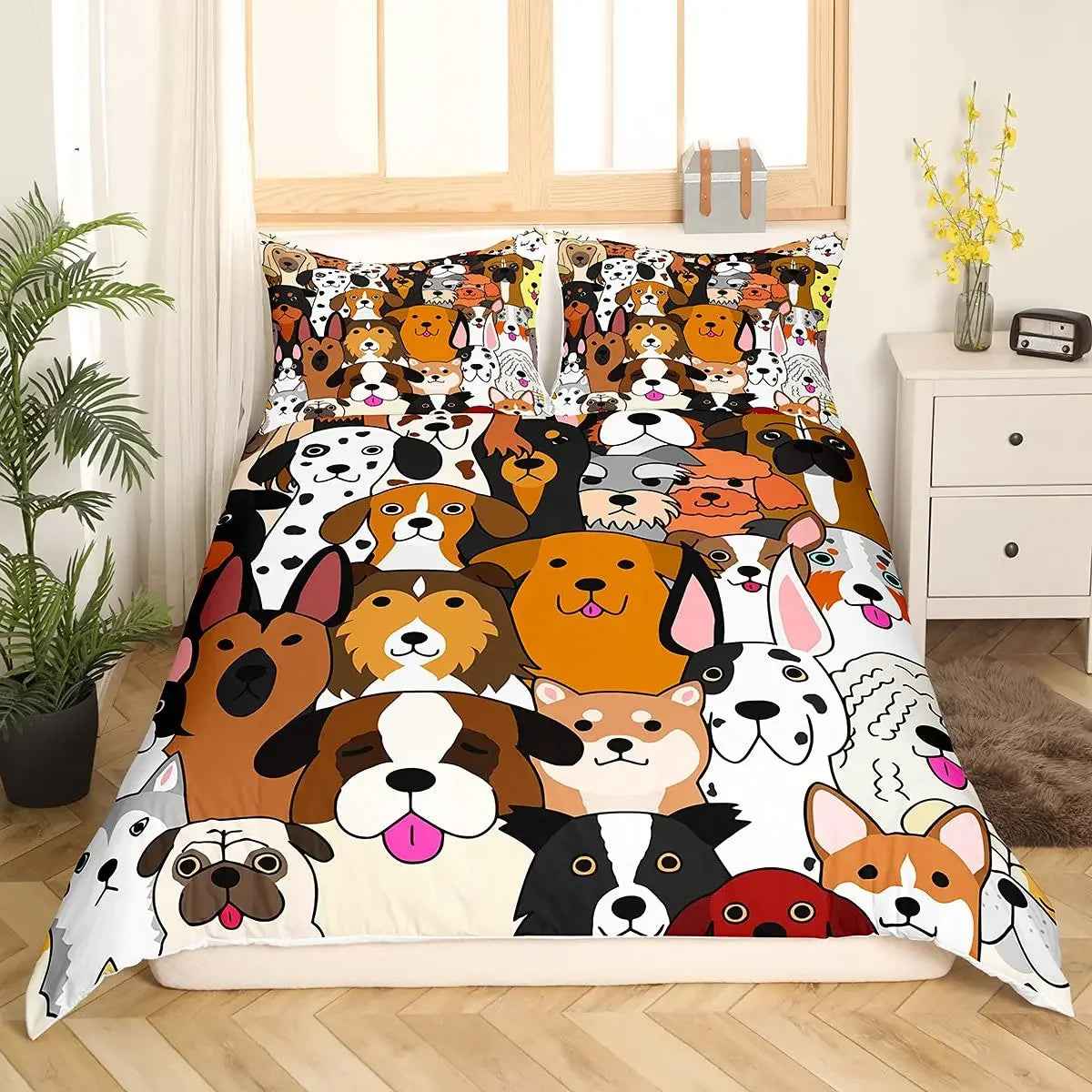 🐾Snuggle Up with a Frenchie! Adorable Bulldog Bedding Set for Little Dreamers 🐾 - ThiGui