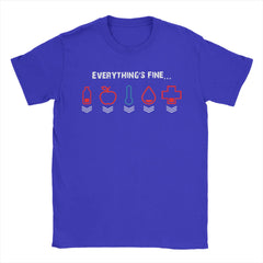 I’m Fine Everything’s Fine Gamer Tee 🎮🔥 100% Cotton Men’s T-Shirt - ThiGui