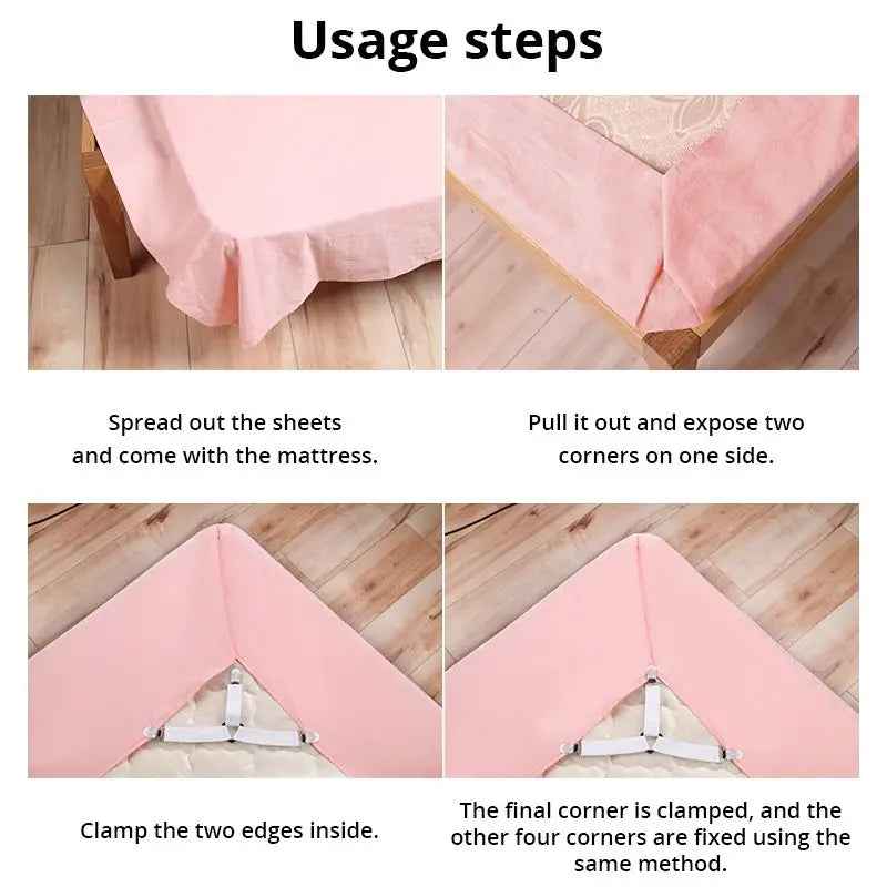🛠️No More Wrinkly Sheets – Bed Clip Set That Keeps Everything Tucked Just Right! 🛏️✨ - ThiGui