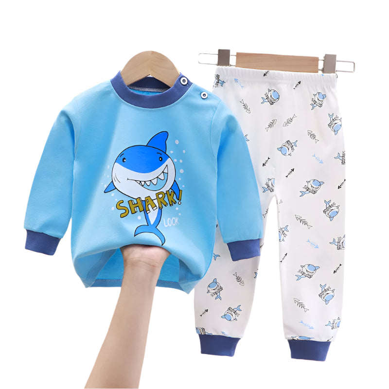 🌟 Cute Cartoon Outfit Set for Boys – Comfy, Fun & Stylish! 👕👖 - ThiGui