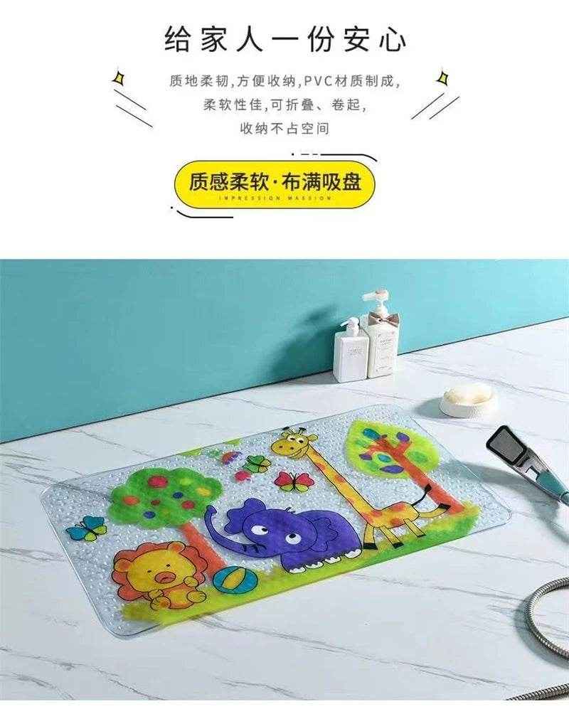 🐾 Safe, Sweet & Splash-Ready – Cartoon Suction Bath Mat for Kids Who Love Bathtime Fun! - ThiGui