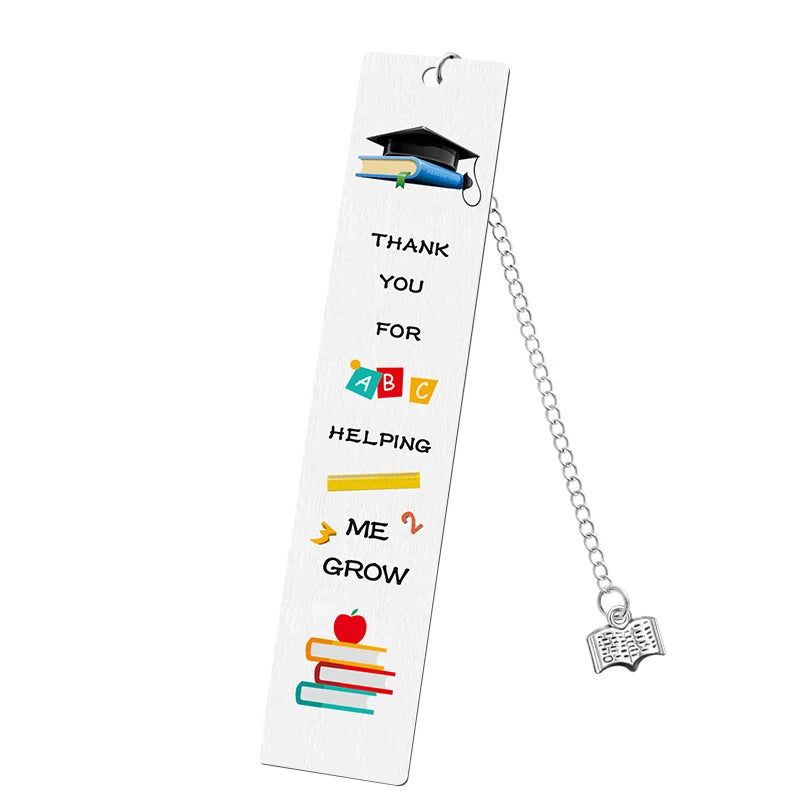 📚🌟 A Bookmark That Says “Thank You” – Colourful Steel Gift for Inspiring Teachers ✏️🍎 - ThiGui