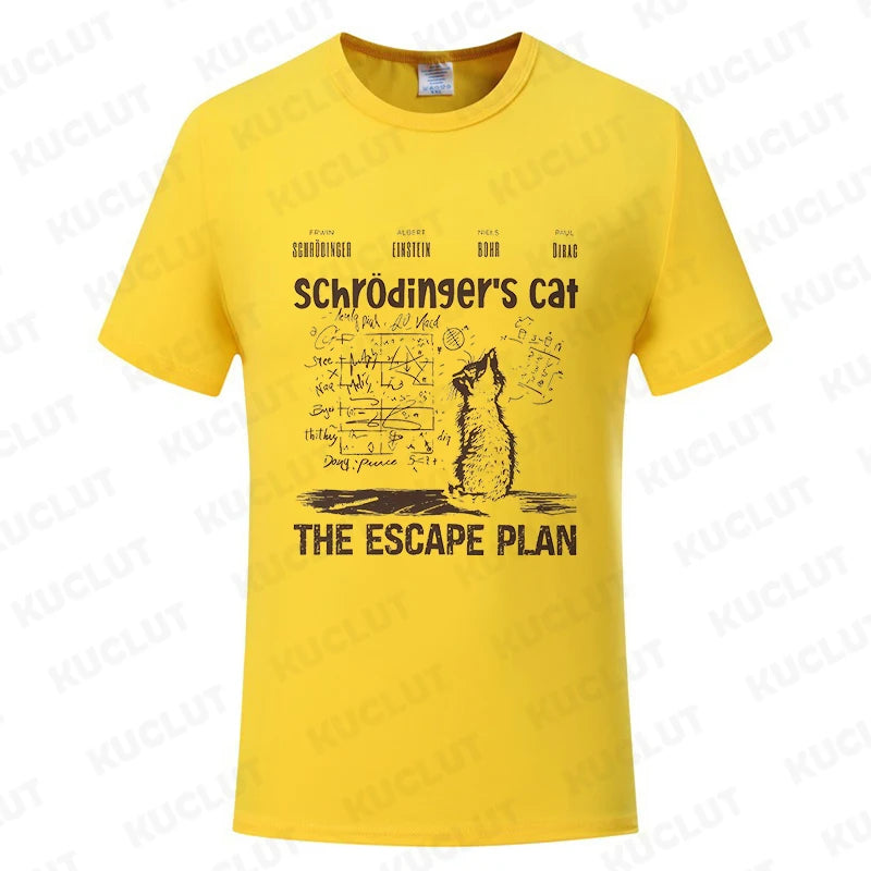 😼 Cool Cat Escape Plan T-Shirt – Geeky Style for Boys Who Dare to Stand Out 🖤 - ThiGui