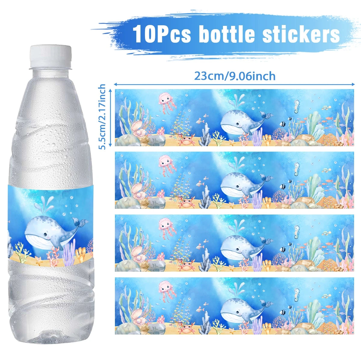 🐙🌊 Under the Sea Party Tableware – Ocean Fun for First Birthdays & Baby Showers! 🎂🐢 - ThiGui