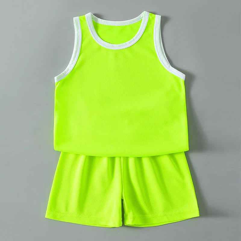 Breezy Summer 2-Piece Set – Quick-Dry Vest & Stretch Shorts for Active Boys on the Go! - ThiGui