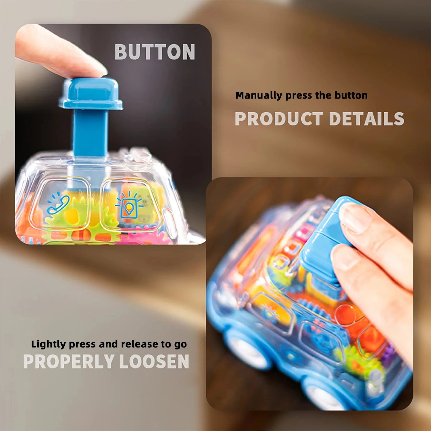 🚗 Zoom & Click Gear Car – Press-and-Go Fun for Curious Little Drivers! 🔧✨ - ThiGui