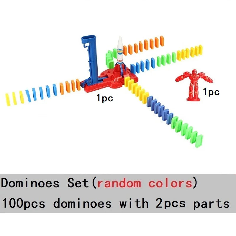 🚂 Domino Train Builder – 100-Piece Colourful Domino Set for Creative Play! 🌈🧠 - ThiGui