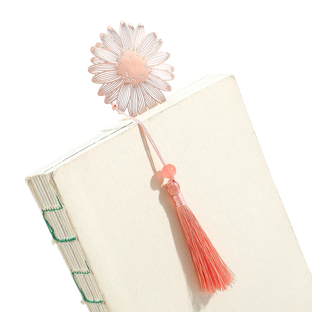 📚🌼 Blooming Thanks! Elegant Brass Flower Bookmarks – A Thoughtful Gift for Teachers 🌿🎁 - ThiGui