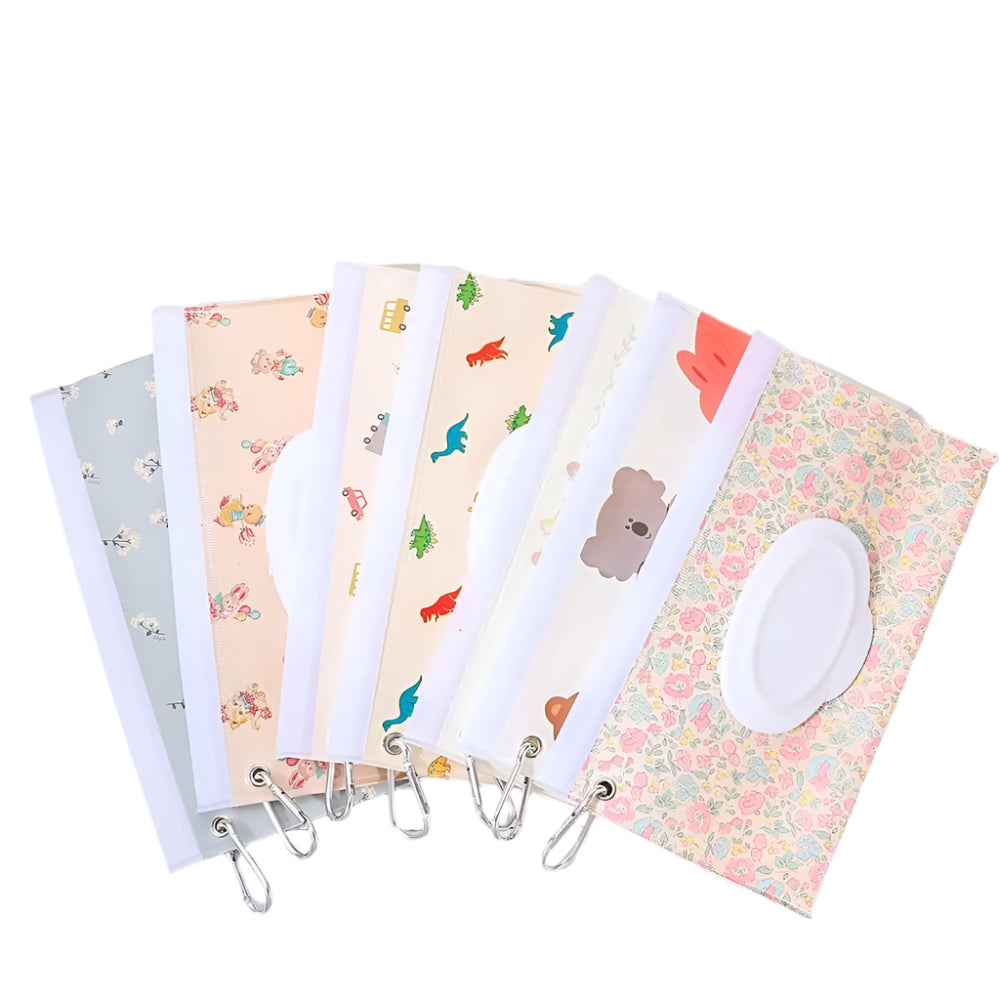 🍼 Handy Baby Wet Wipe Pouch – Reusable, Snap-On & Perfect for On-the-Go! 🚗👶 - ThiGui