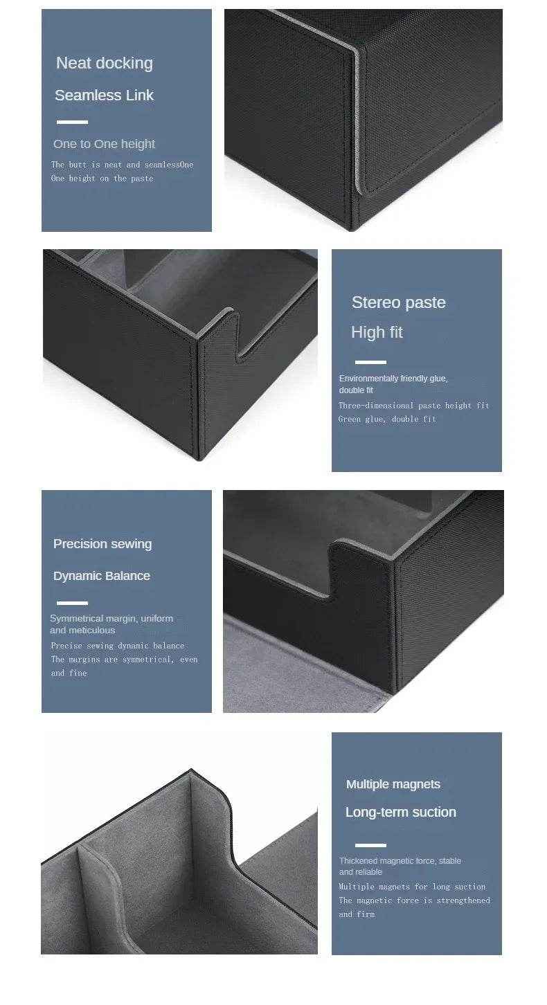 📚Deluxe Card Keeper: PU Leather Storage Box with Magnetic Lid for Trading Cards - ThiGui