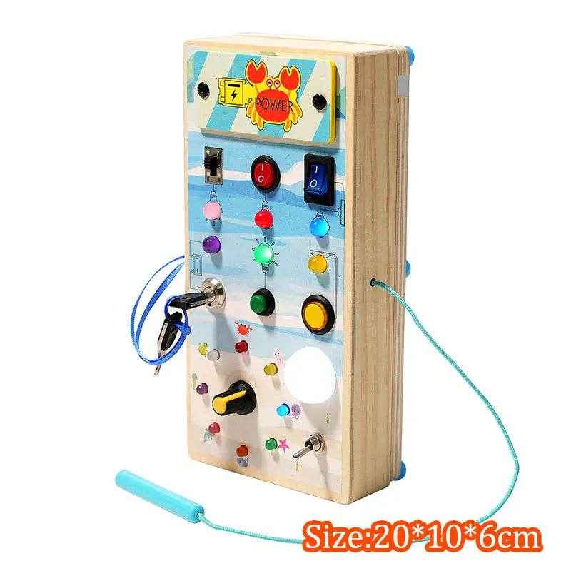 🌳Ultimate Montessori Busy Board – Light-Up Steering Wheel Fun for Curious Little Explorers! - ThiGui