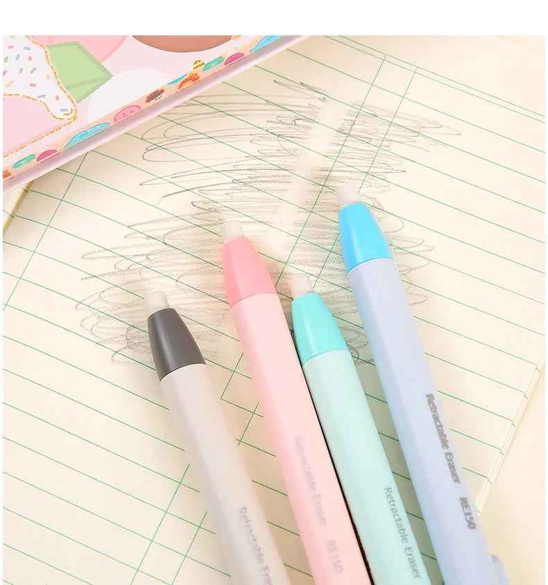 Retractable Pencil Eraser Pen Supplies - ThiGui