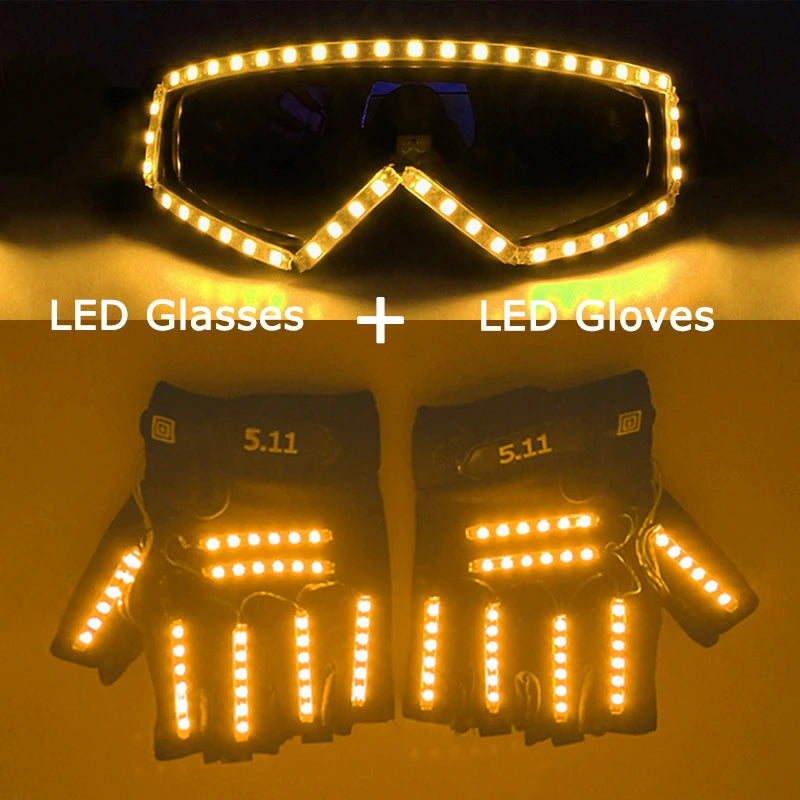 🧤 LED Glow Glasses + Gloves ✨ | Dance, Dazzle & Shine at Every Party! 🕺💡 - ThiGui