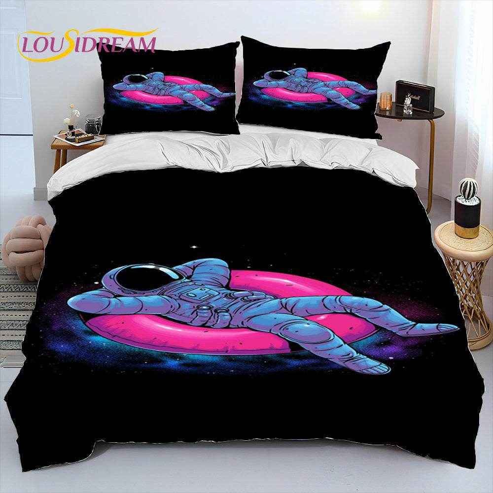 🚀Blast Off to Dreamland! Space-Themed Bedding Set for Future Astronauts - ThiGui