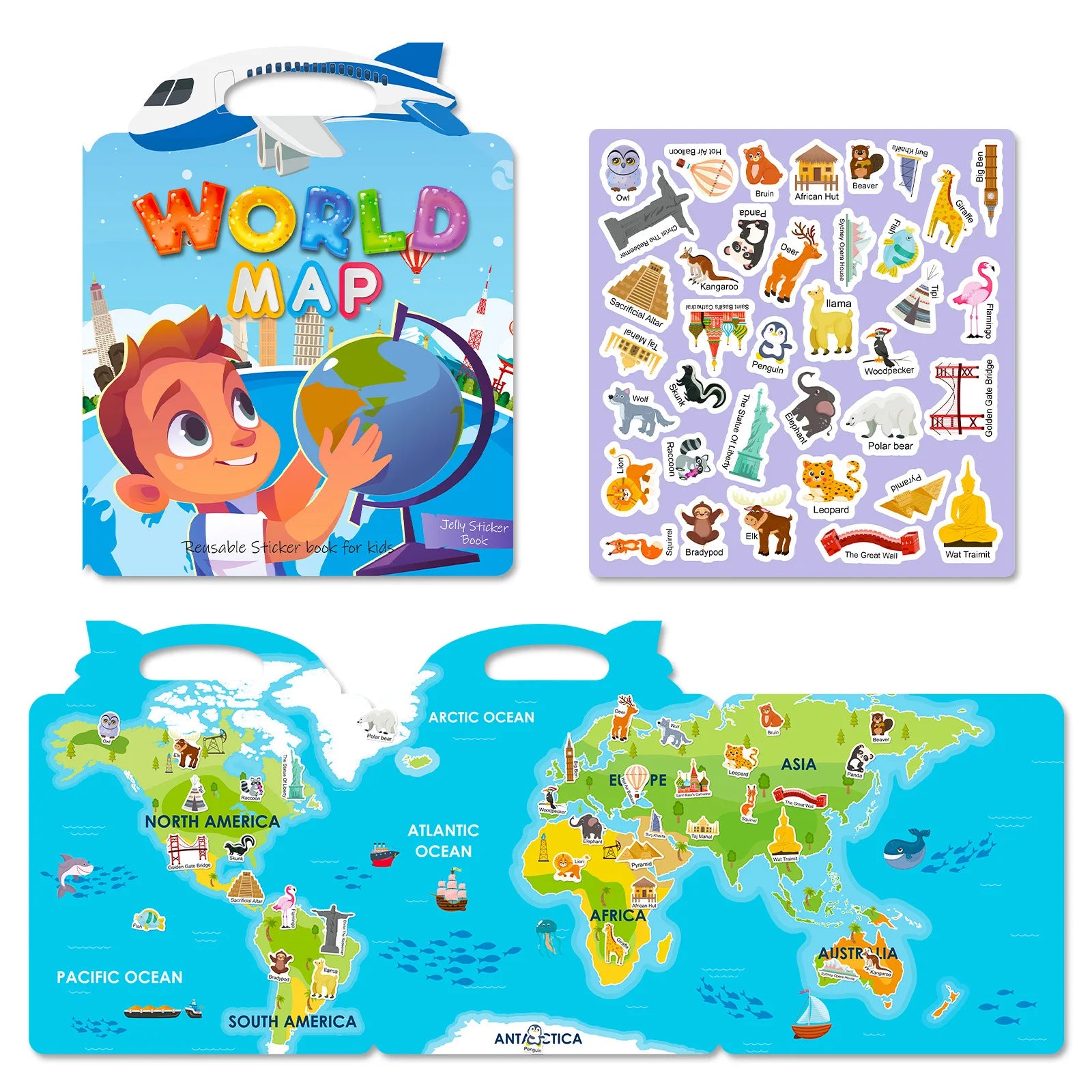🎨Reusable Animal Scene Sticker Book – Endless Imaginative Fun! 📚✨ - ThiGui