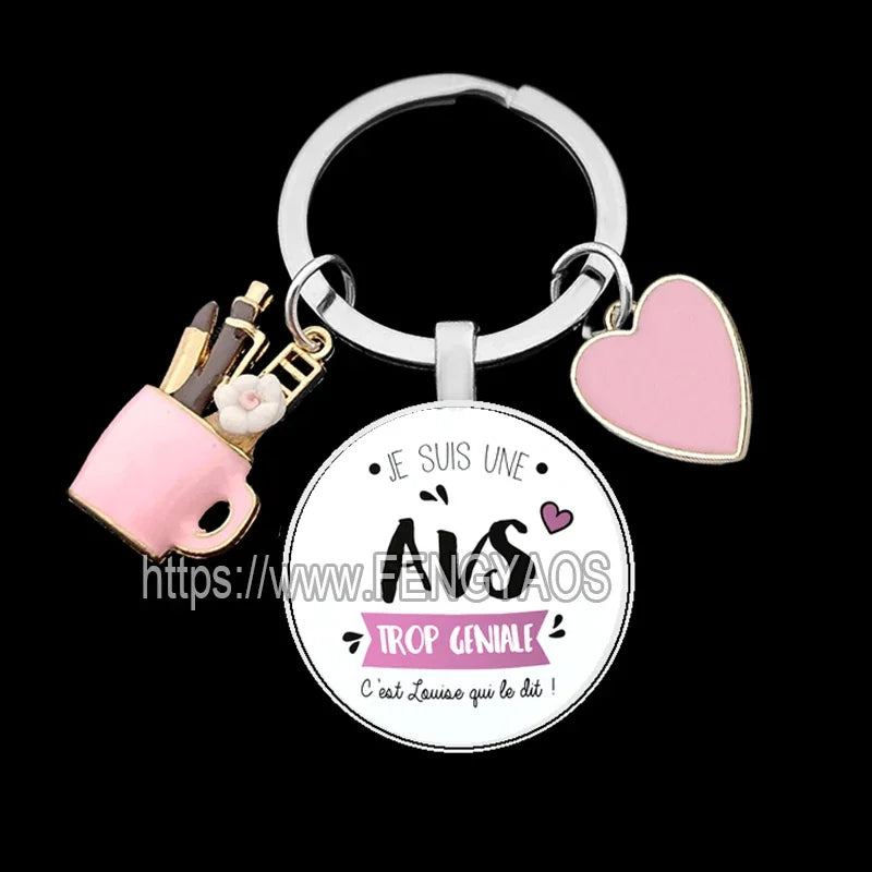 🧡 Merci Keychain – A Lovely Little Thank You for Amazing Teachers & Classroom Heroes! 🎁 - ThiGui