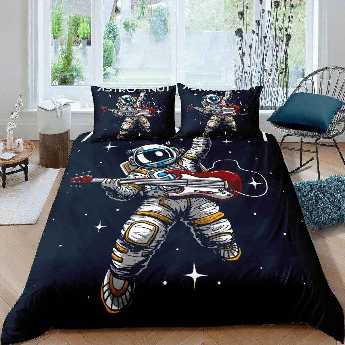 🛸 3D Space Dreams Duvet – Astronaut Bedding for Little Galaxy Explorers! - ThiGui