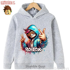 Roblox Autumn Kids Hoodie 🎮🍂 Trendy Game Graphic Sweatshirt - ThiGui