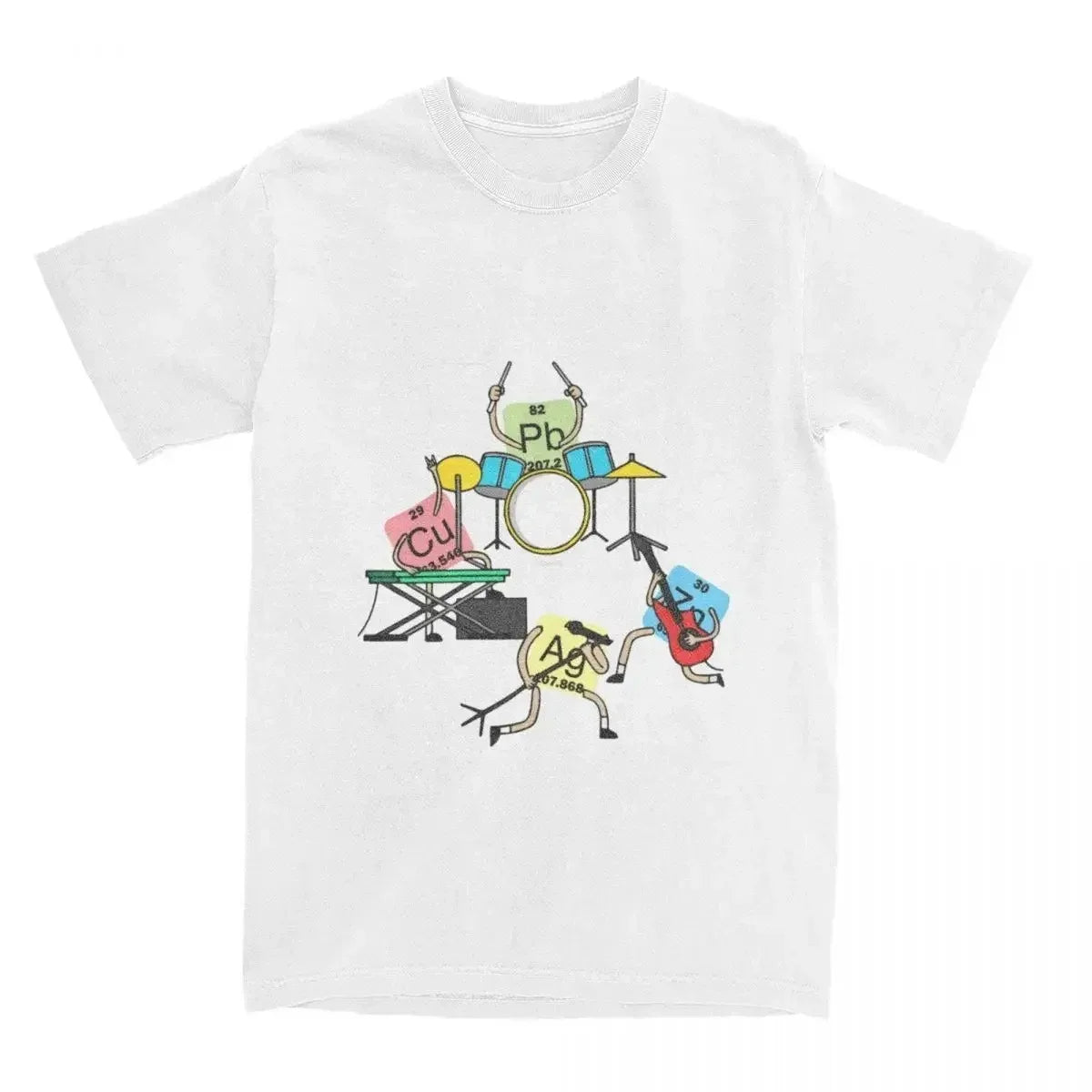 Heavy Metals Rock Chemistry Tee 🤘🧪 Oversized Vintage Streetwear T-Shirt - ThiGui