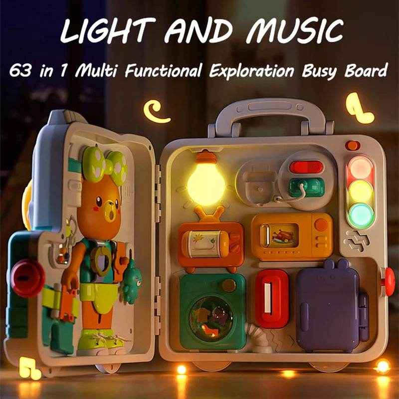 🎁Little Explorer’s Light-Up Busy Board – Switch, Learn & Play Anywhere! - ThiGui