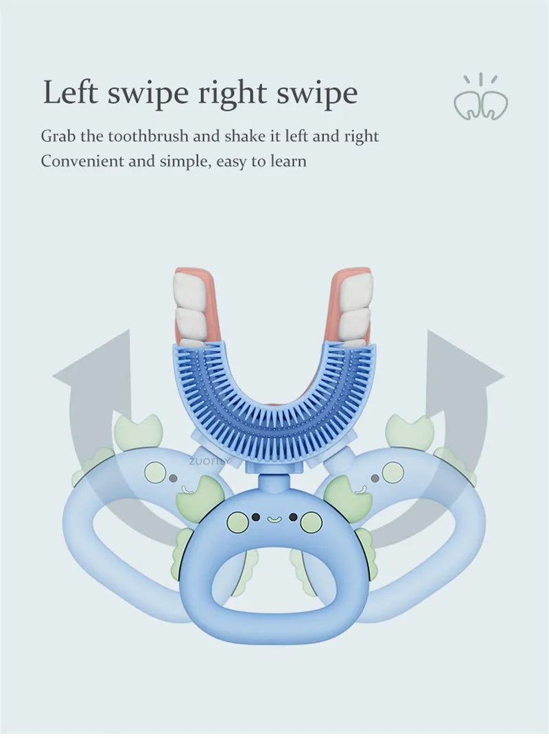 🪥🧸 360° U-Shaped Cartoon Toothbrush – Gentle, Fun & Perfect for Little Smiles! 🌟👶 - ThiGui
