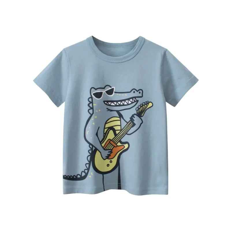 🦖 Roarsome Summer Style for Little Explorers! Dino-Mite Summer T-Shirt for Boys – Cool, Comfy & Full of Roar! - ThiGui